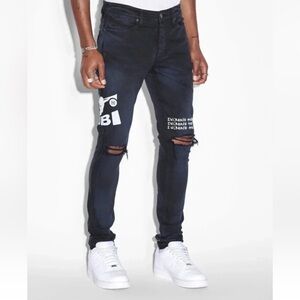 Ksubi Van Winkle Ghosted Angels MFA23DJ008-001 BLACK 36